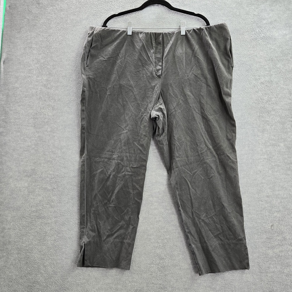 J Jill Women Pants 22 Gray Premium Bi-Stretch Crop High Rise Pocket 24.5" Inseam